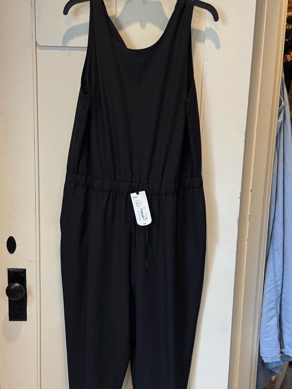 jcpenney Black Sleeveless Jumpsuit with Adjustable Waist
